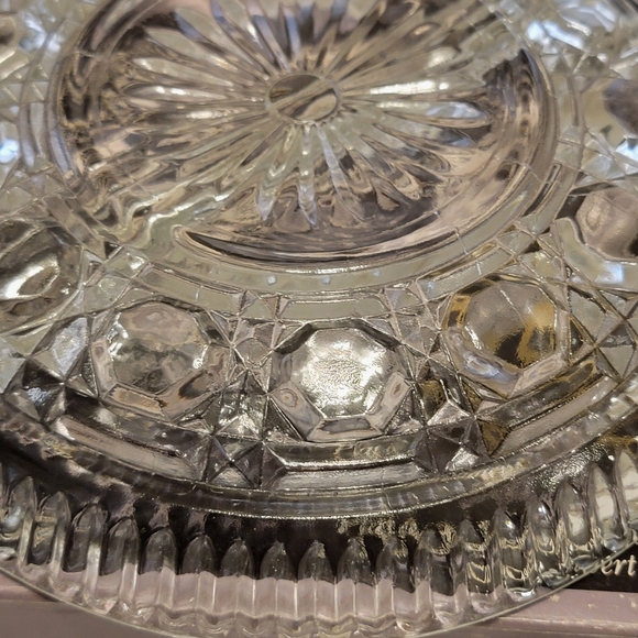 ROYAL BRIGHTON Crystal Glass Condiment Dish Serving Dish Serving Forks Vtg - Picture 5 of 8